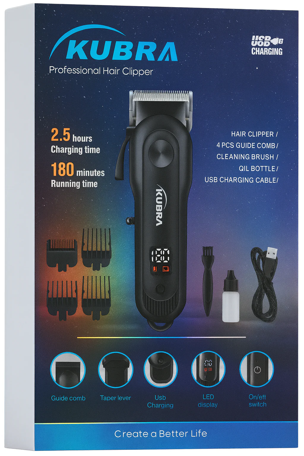 Kubra Professional Hair Clipper / Triimer