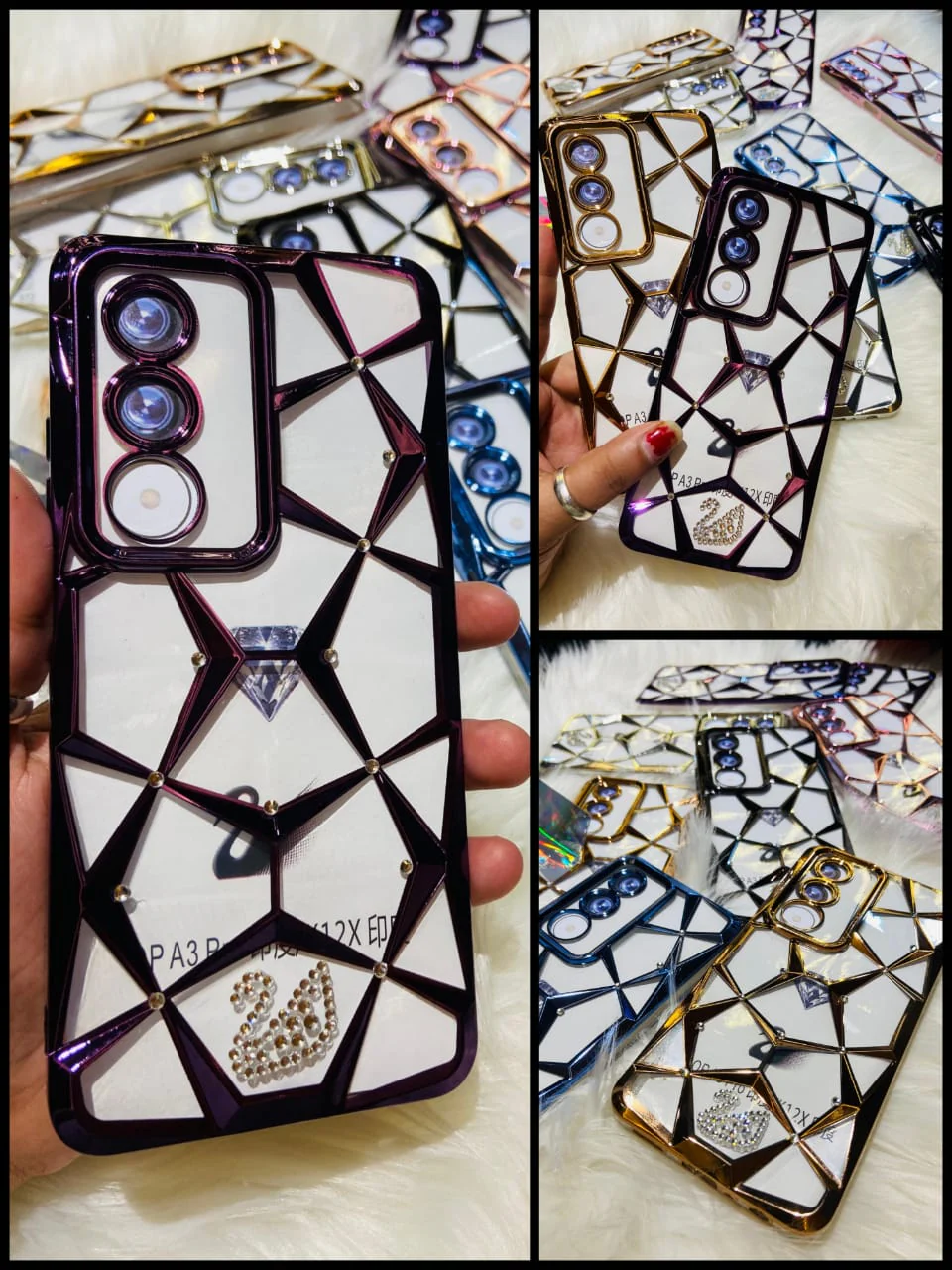 New Foxjall Diamond With Swans Mobile Cover